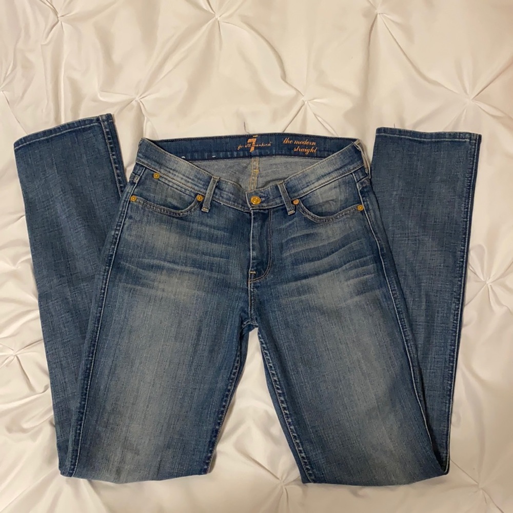 designer 7 for all mankind modern straight jeans